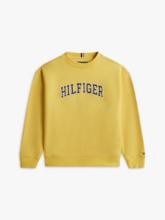 Logo Terry Crew Neck Sweatshirt — Yellow 5