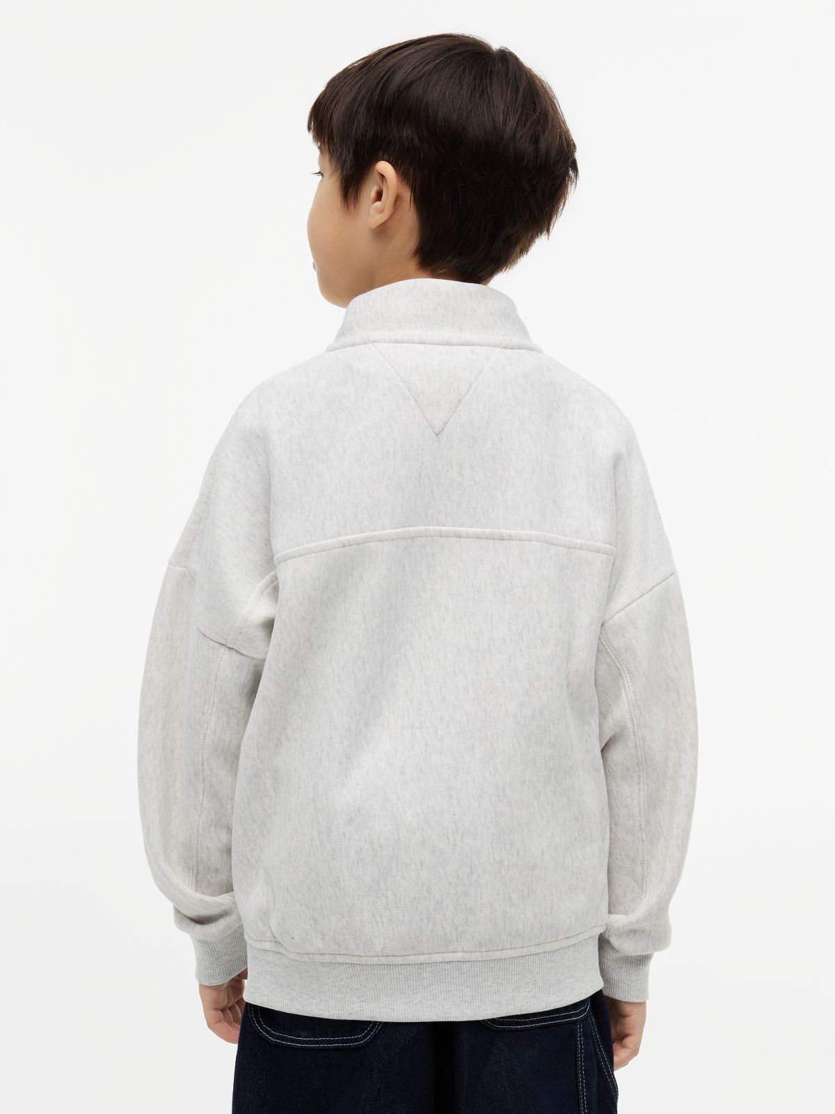 Logo Terry Quarter-Zip Sweatshirt — Grey