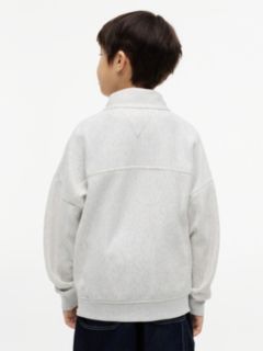 Logo Terry Quarter-Zip Sweatshirt — Grey 4