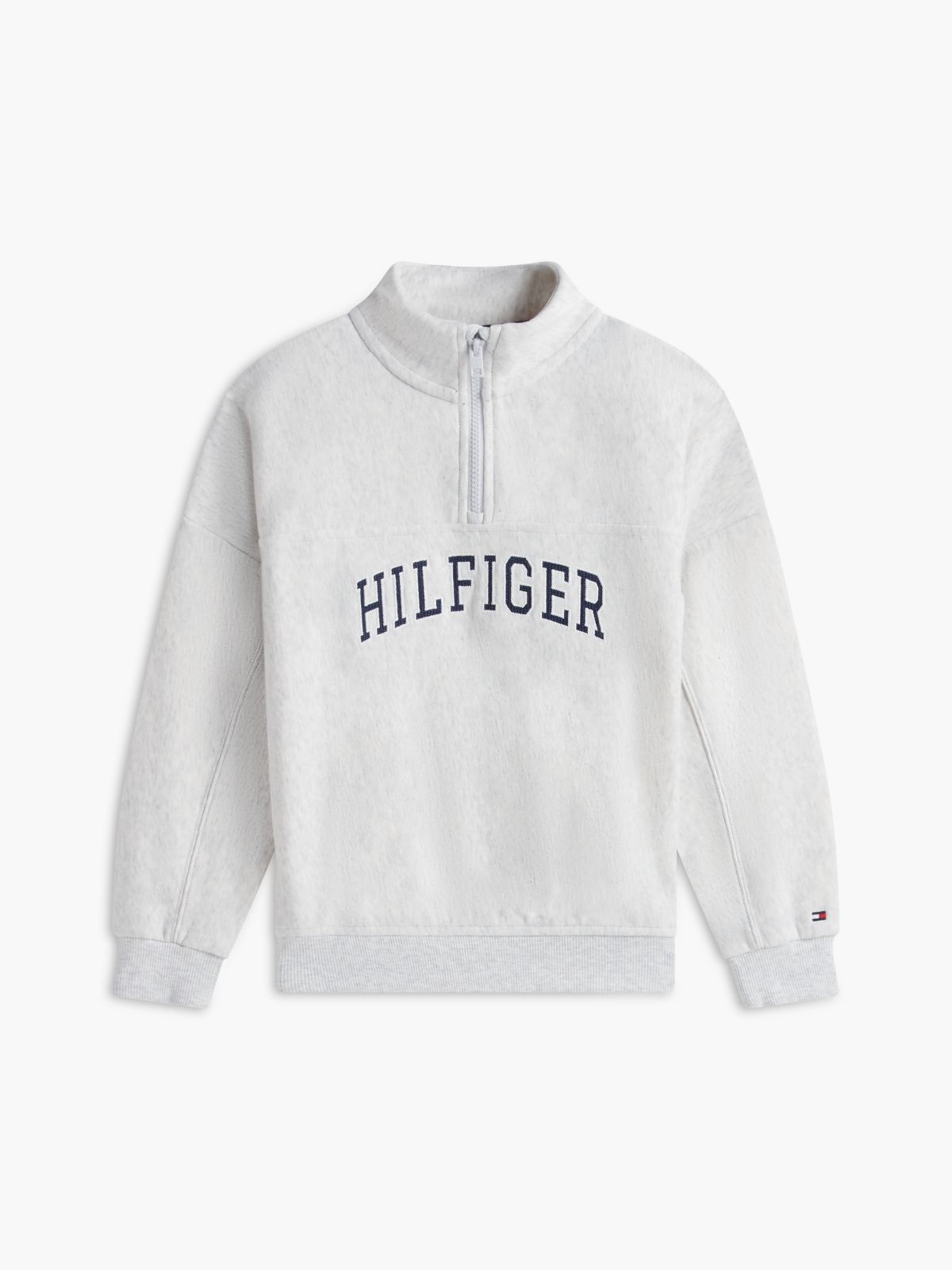 Logo Terry Quarter-Zip Sweatshirt — Grey