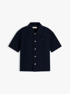 Essential Relaxed Fit Seersucker Short Sleeve Shirt — Blue 6