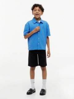 Essential Relaxed Fit Seersucker Short Sleeve Shirt — Blue 2