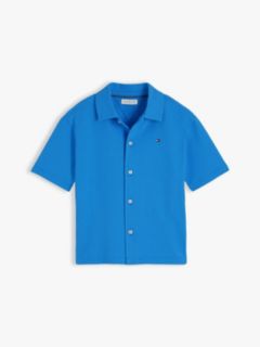 Essential Relaxed Fit Seersucker Short Sleeve Shirt — Blue 5