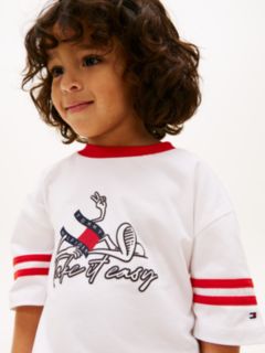 Wavy Flag Graphic T-Shirt And Sweat Shorts Set — Blue 2
