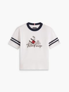 Wavy Flag Graphic T-Shirt And Sweat Shorts Set — Blue 5