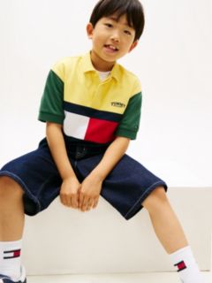 Colour-Blocked Pique Polo Shirt — Yellow 2