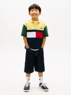 Colour-Blocked Pique Polo Shirt — Yellow 3