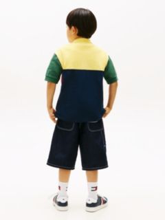 Colour-Blocked Pique Polo Shirt — Yellow 4