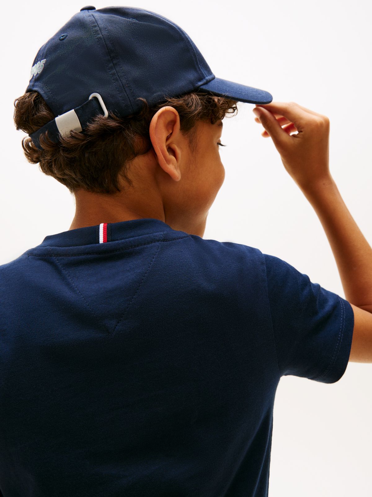 Logo Crew Neck Jersey T-Shirt — Blue