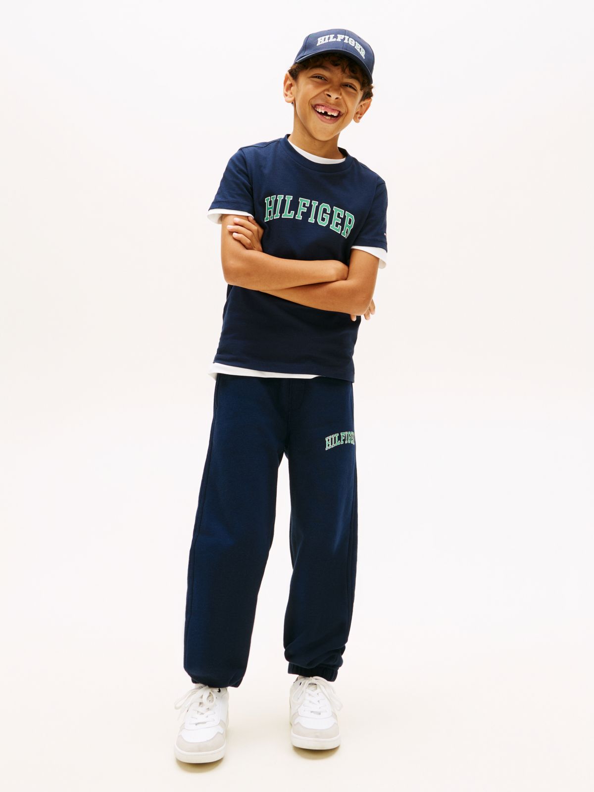 Logo Crew Neck Jersey T-Shirt — Blue