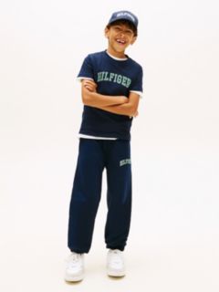 Logo Crew Neck Jersey T-Shirt — Blue 3