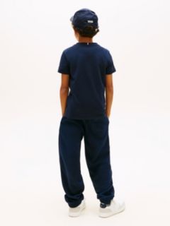 Logo Crew Neck Jersey T-Shirt — Blue 4
