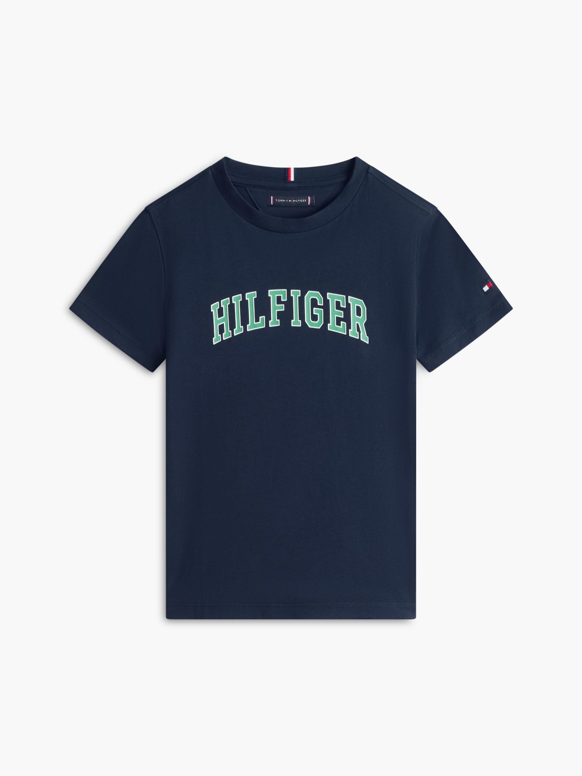 Logo Crew Neck Jersey T-Shirt — Blue