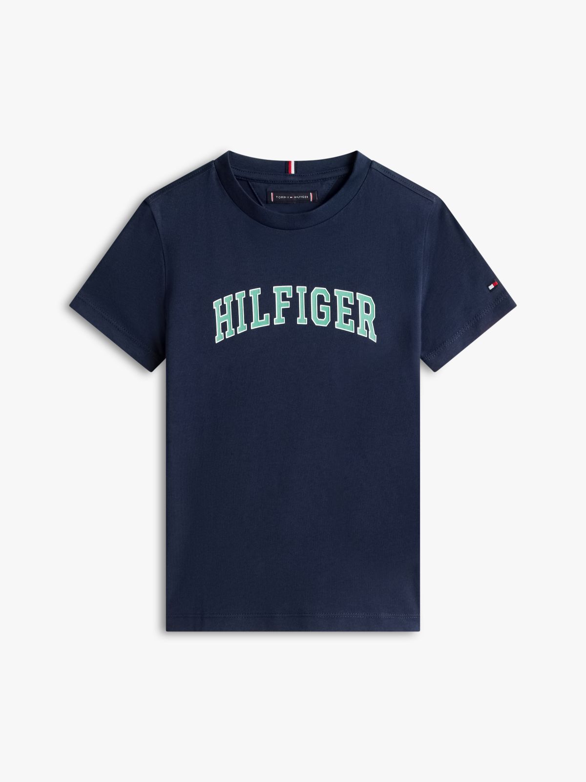 Logo Crew Neck Jersey T-Shirt — Blue