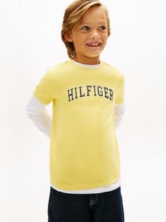 Logo Crew Neck Jersey T-Shirt — Yellow 1
