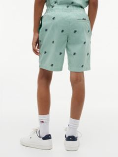 Ithaca Stripe Logo Embroidery Relaxed Shorts — Green 4