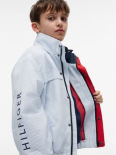 Stripe Logo Relaxed Regatta Jacket — Blue 3