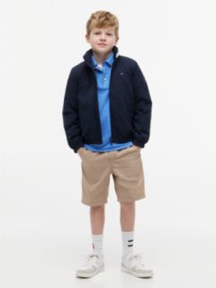 Essential Logo Collar Padded Jacket — Blue 2