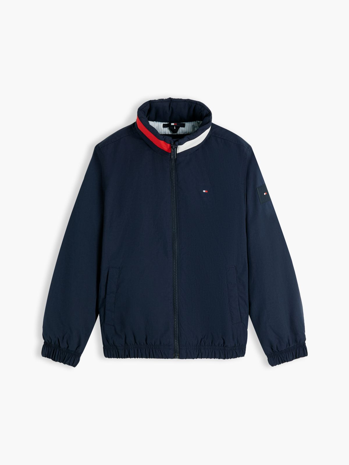 Essential Logo Collar Padded Jacket — Blue