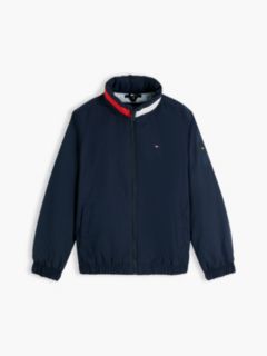 Essential Logo Collar Padded Jacket — Blue 7