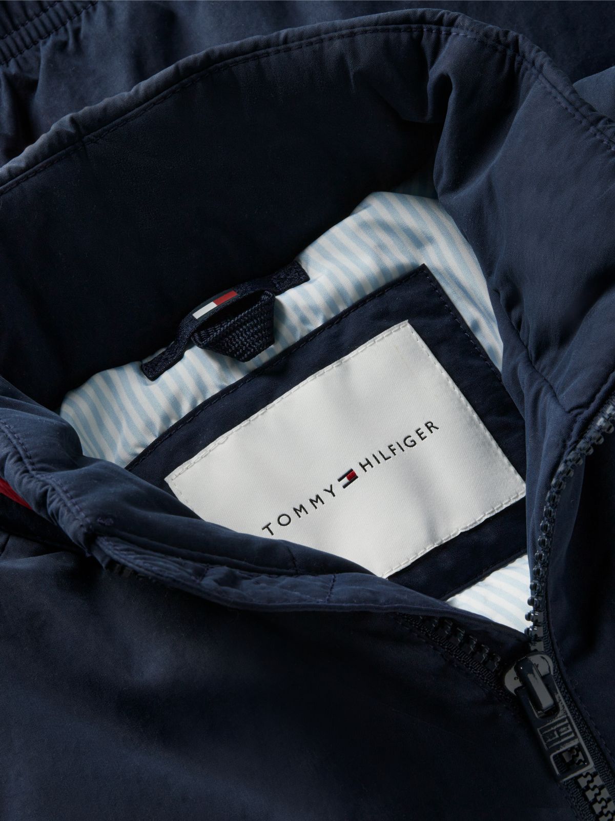 Essential Logo Collar Padded Jacket — Blue