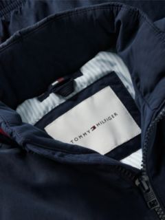 Essential Logo Collar Padded Jacket — Blue 8