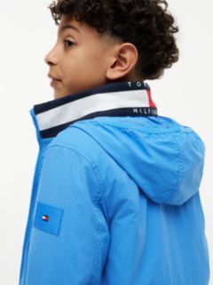 Essential Logo Collar Padded Jacket — Blue 4