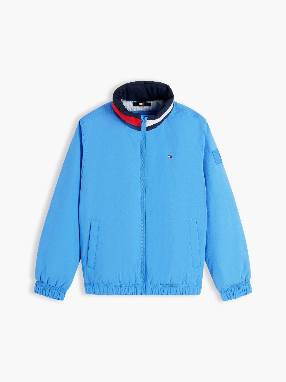 Essential Logo Collar Padded Jacket — Blue