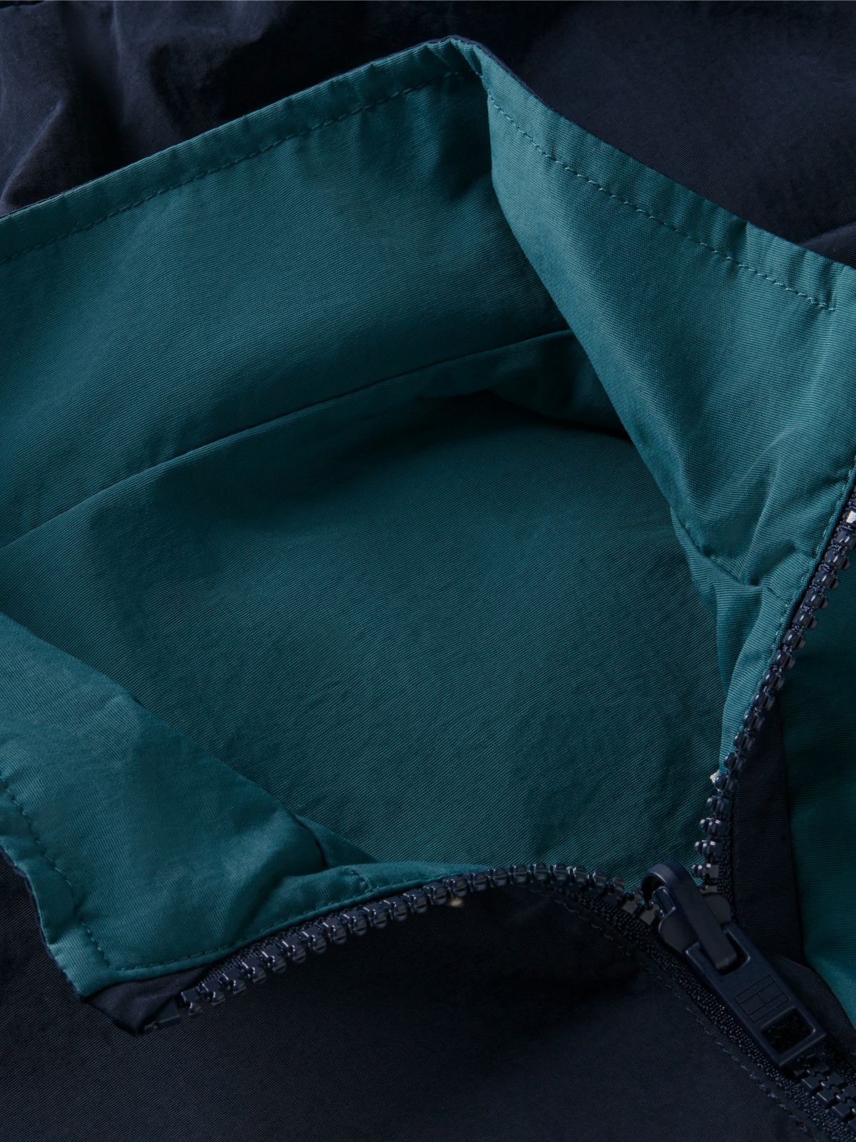 Flag Embroidery Relaxed Jacket — Blue