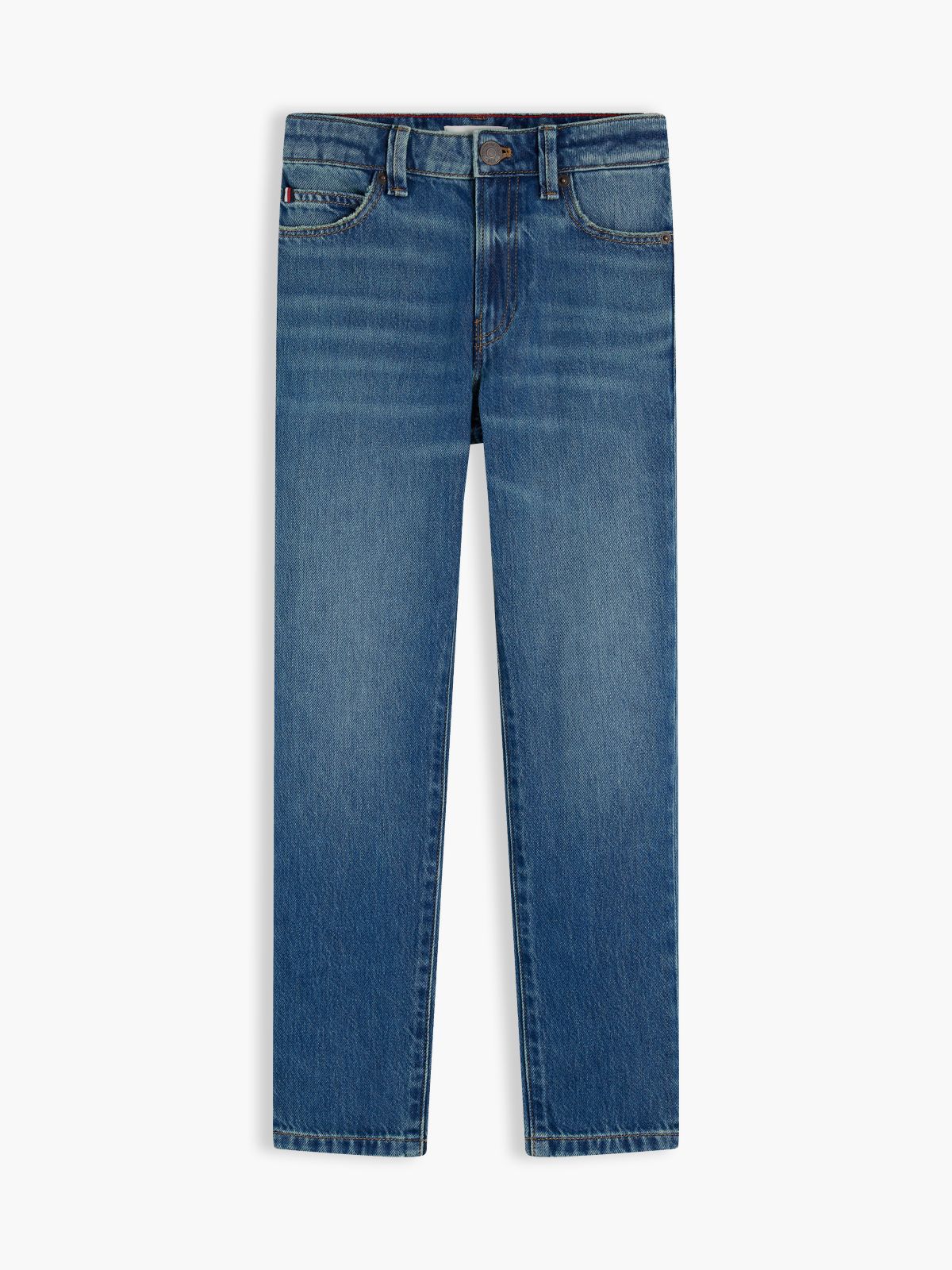 Whiskered Vintage Straight Jeans — Blue