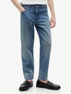 Signature Tape Faded Regular Jeans — Blue 1