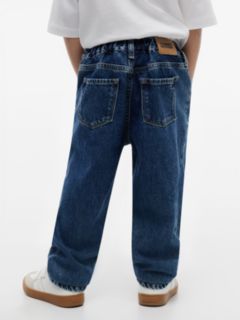 Elasticated Waist Wide Leg Jeans — Blue 4