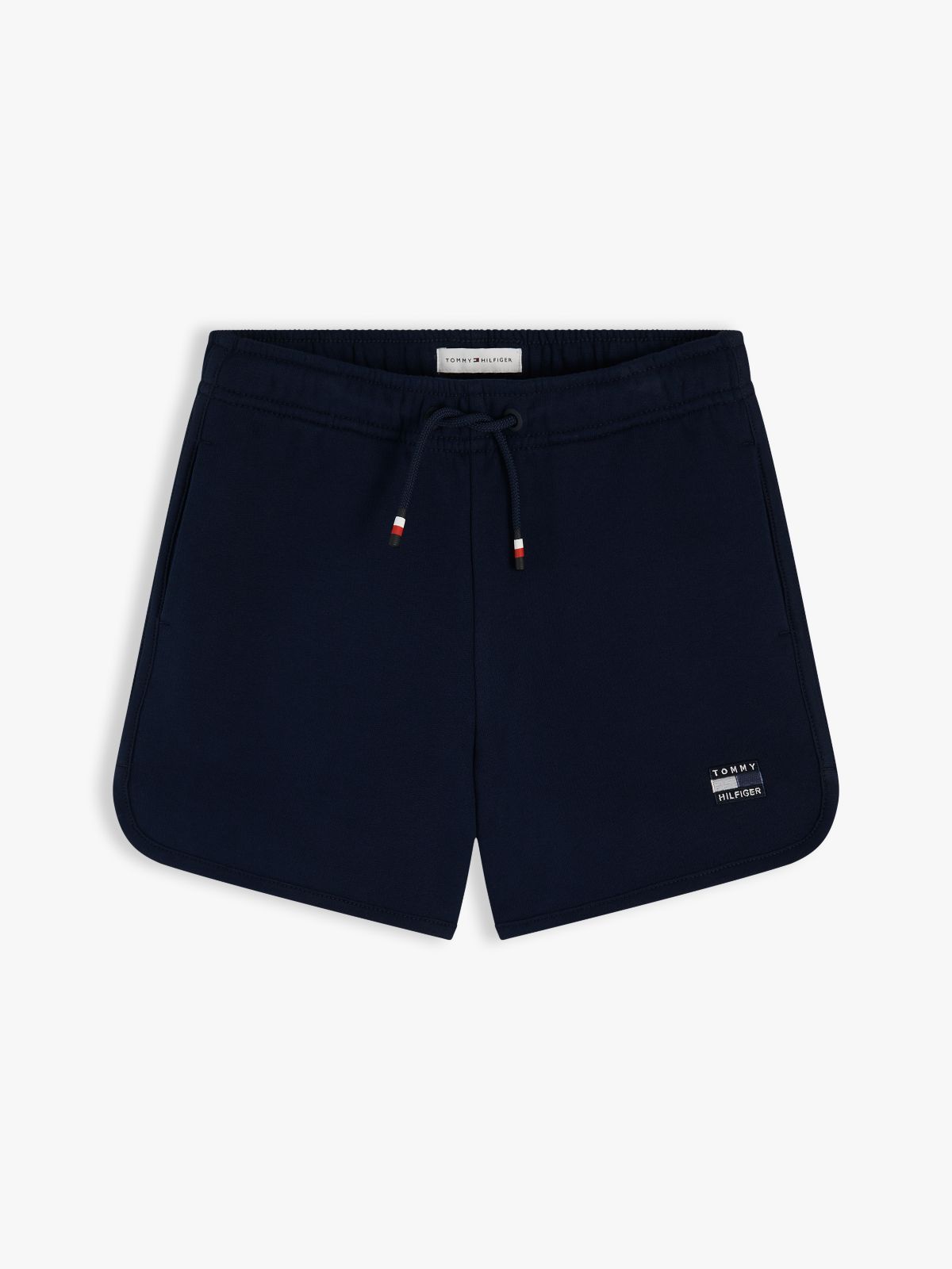 Tonal Flag Logo Terry Sweat Shorts — Blue