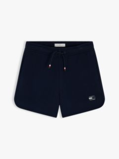 Tonal Flag Logo Terry Sweat Shorts — Blue 5
