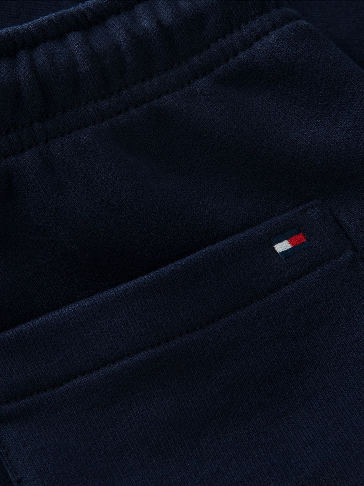 Tonal Flag Logo Terry Sweat Shorts — Blue