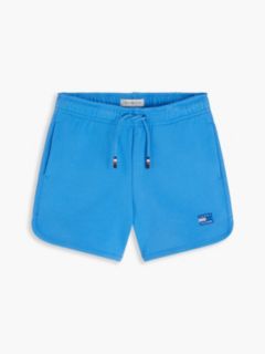 Tonal Flag Logo Terry Sweat Shorts — Blue 5