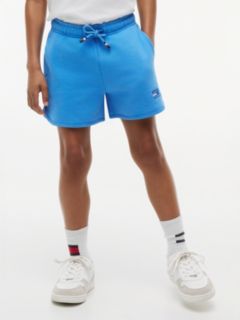 Tonal Flag Logo Terry Sweat Shorts — Blue 1