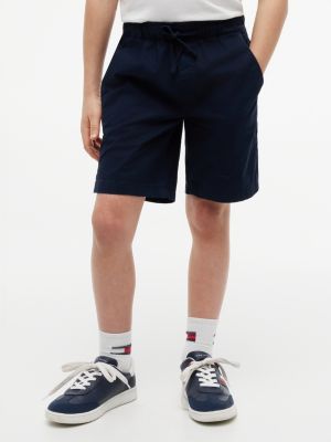 blue essential relaxed fit paper-touch-shorts für jungen - tommy hilfiger