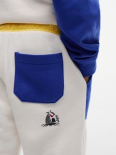 Back Logo Graphic Cuffed Leg Joggers — Multi 3