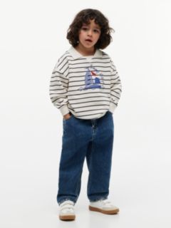 Logo Graphic Polo Collar Sweatshirt — Multi 2