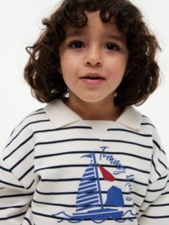 Logo Graphic Polo Collar Sweatshirt — Multi 3