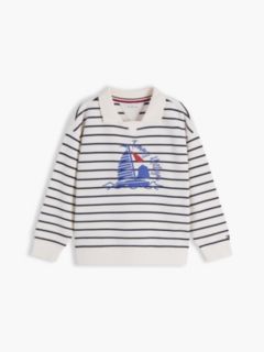 Logo Graphic Polo Collar Sweatshirt — Multi 5