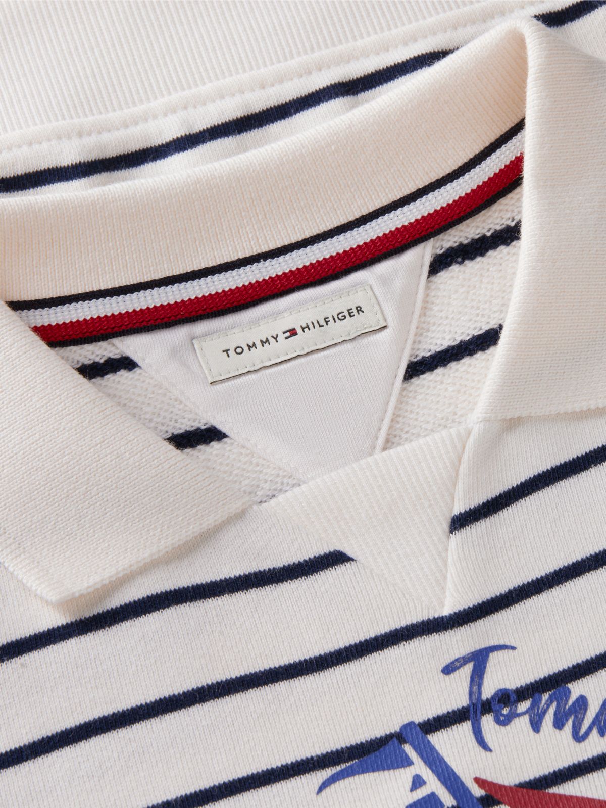 Logo Graphic Polo Collar Sweatshirt — Multi