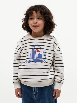 multi sweatshirt met logo en polokraag voor jongens - tommy hilfiger