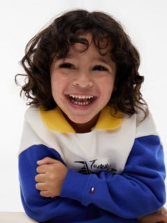 Logo Graphic Polo Collar Sweatshirt — Multi 3