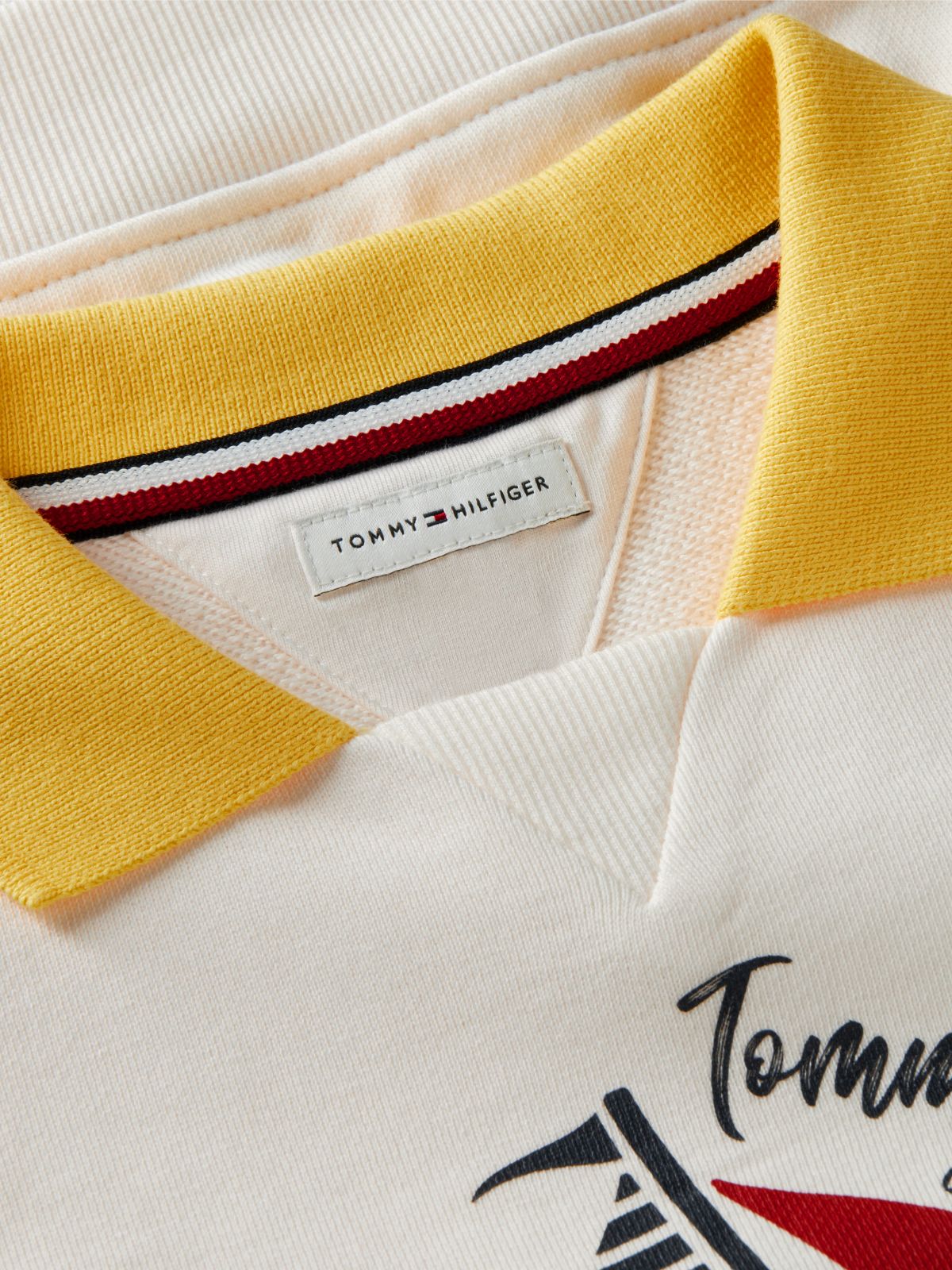 Logo Graphic Polo Collar Sweatshirt — Multi