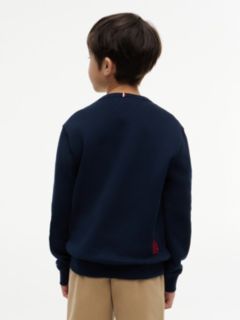 Logo Interlock Pique Sweatshirt — Blue 4