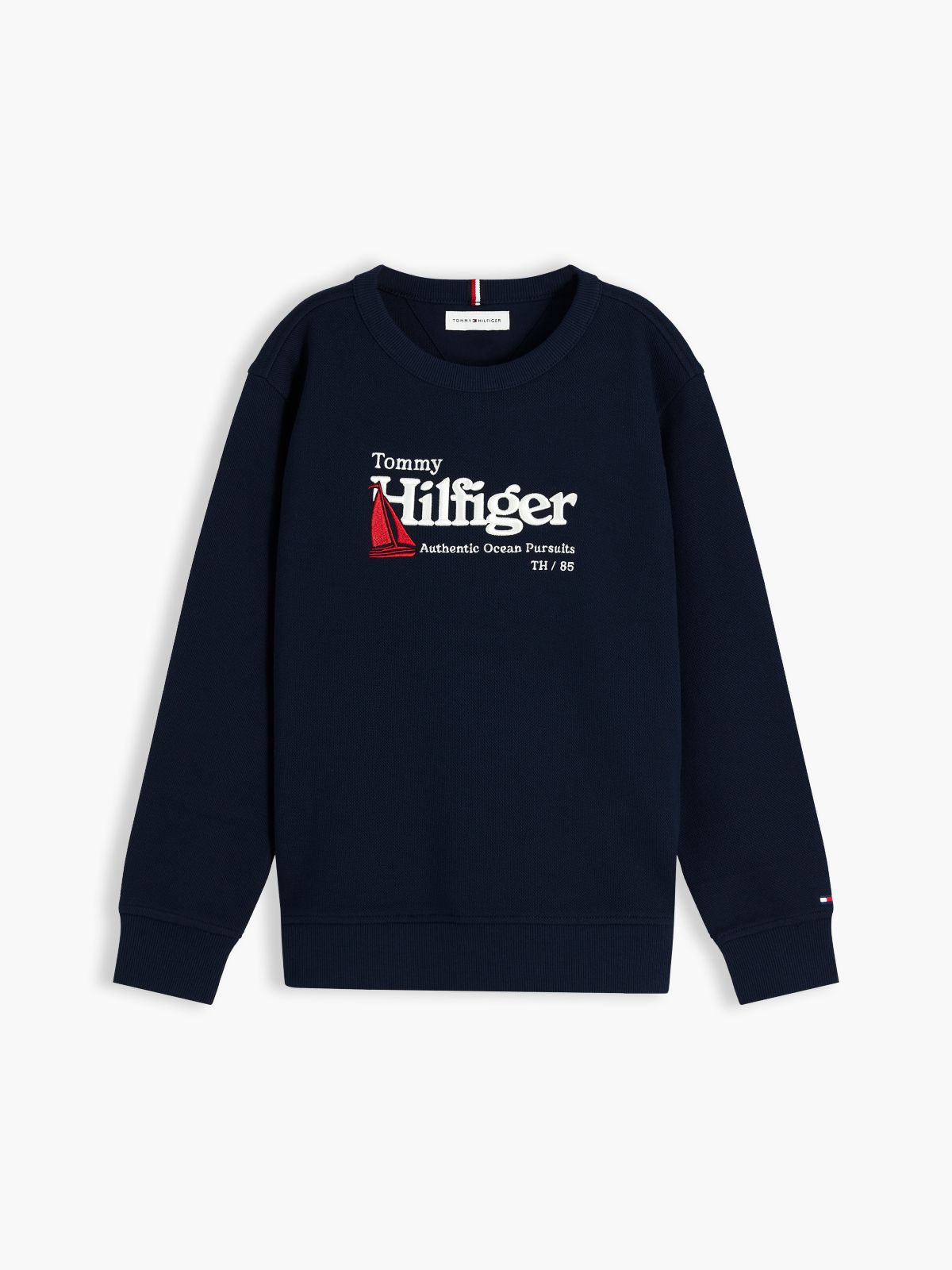 Logo Interlock Pique Sweatshirt — Blue