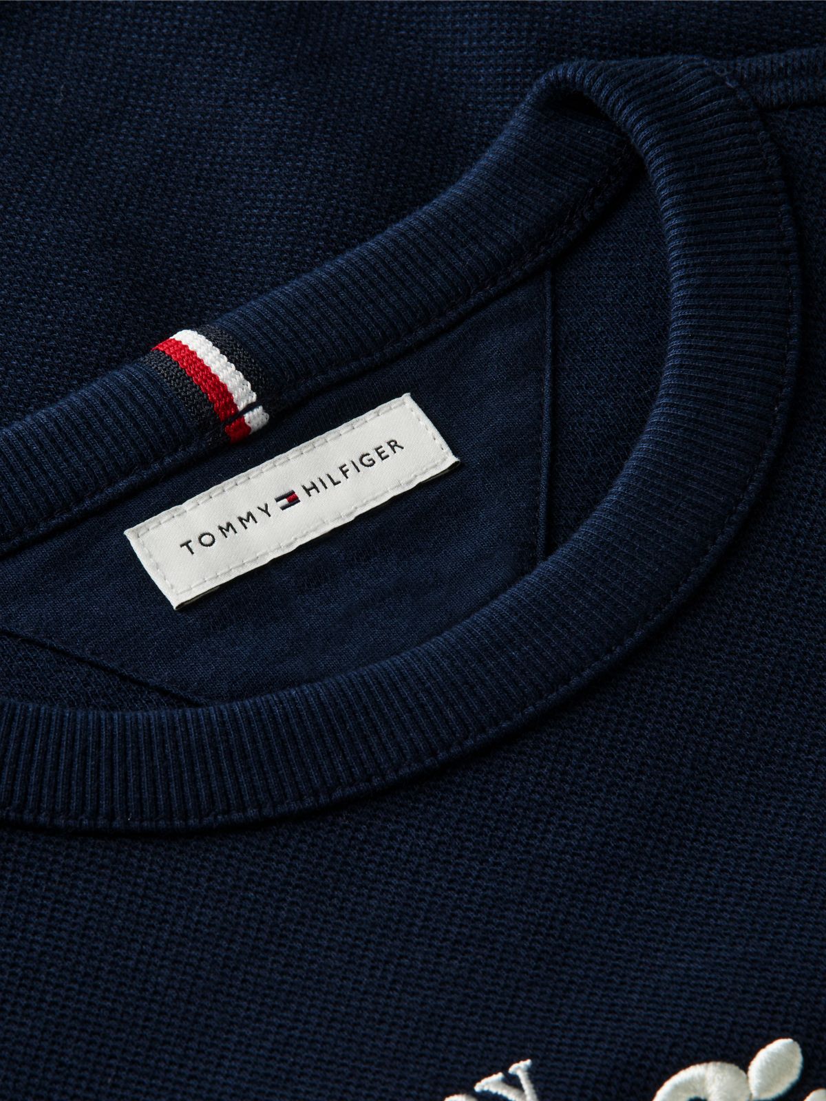 Logo Interlock Pique Sweatshirt — Blue