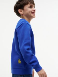 Logo Interlock Pique Sweatshirt — Blue 4